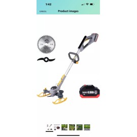 Patiox Cordless Week Wacker With 4.0 Ah Battery