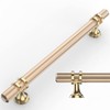 Amerdeco 10 Pack Knurled Gold Cabinet Pulls 8.4 Inch Length