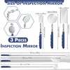 Copkim 3 Pieces Telescoping Inspection Mirror Stainless Steel Extendable Mechanic