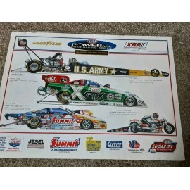 NHRA Vintage 2006 NHRA Powerade Champions Poster John Force Schumacher Anderson Hines