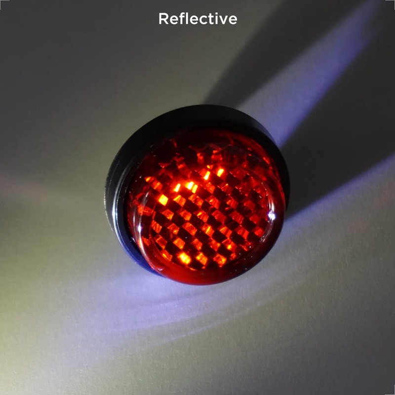 evermotor Red Reflectors Motorcycle License Plate Bolts and Nuts -