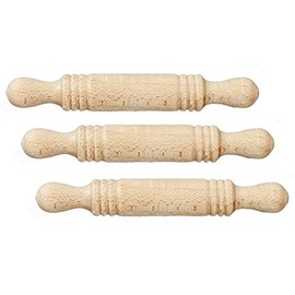 Dollhouse 3 Rolling Pins Miniature Baking Kitchen Accessory 1:12 Scale Medium