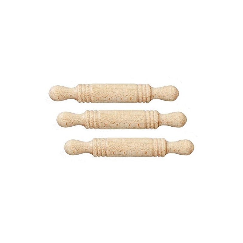 Dollhouse 3 Rolling Pins Miniature Baking Kitchen Accessory 1:12 Scale