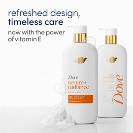 Dove Exfoliating Body Wash Glow Recharge Energizes & illuminates skin 3% brightening serum with vitamin C 18.5 oz