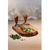 Natural Elements Double Mezzaluna Chopper with Wooden Herb Chopping Board,