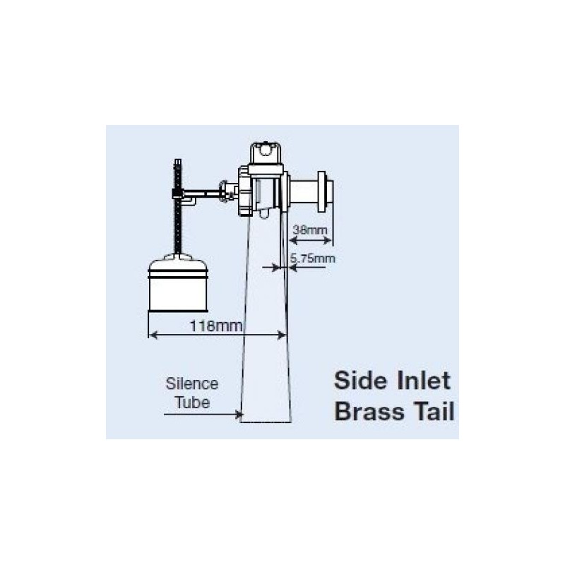 Professional Dudley Hydroflo Equilibrium Float Valve with Plastic tail Side