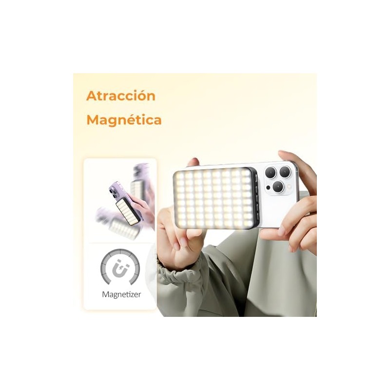 MXNUP 128 LED Luz para Celular, Ring Light con Clips