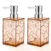 2 Pack Clear Brown Rust Proof Soap Dispenser, Acrylic Plastic