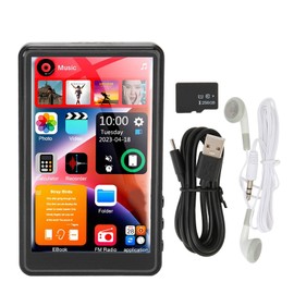 MP3 Player 4 Inch Full Touch Screen HD Noise Reduction Support 1080P FM Radio Recording Bluetooth MP3 Player for Daily 16GB 256GB
