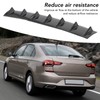 3 Pcs Chassis Deflector Universal Black Rear Lip Shark Fin