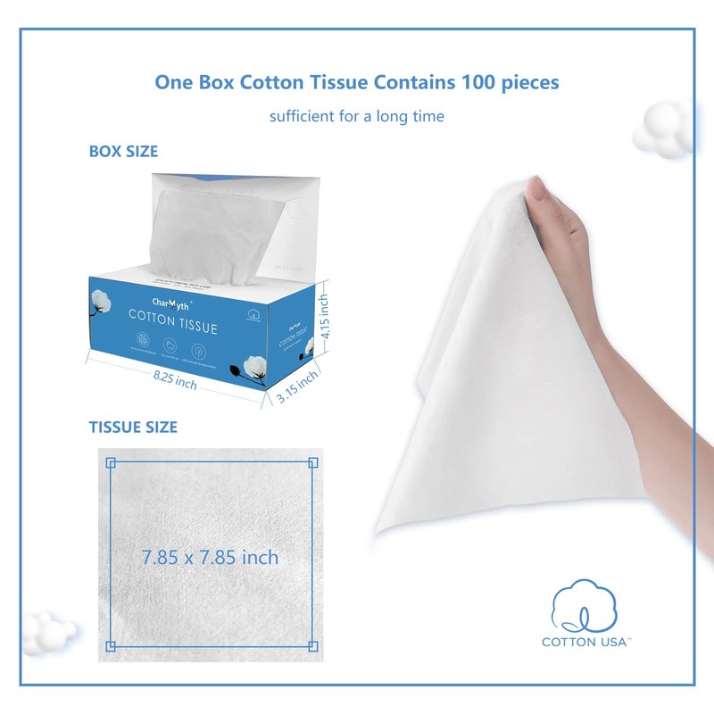 Charmyth Extra Thick Disposable Face Towel, Disposable Makeup Removing Wipes,