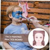 OHPHCALL 3sheets Reusable Face Makeup Practice Board Washable Face Painting