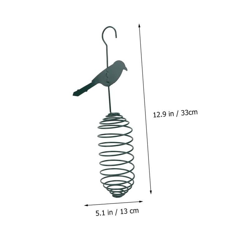 ORFOFE 2pcs Bird Feeder Hanging Pendant Metal Suet Cage Birds