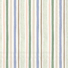 IHR Ideal Home Range - Servilletas desechables de 3 capas, paquete de servilletas de papel, 5 x 5 pulgadas, rayas suaves, 20 unidades