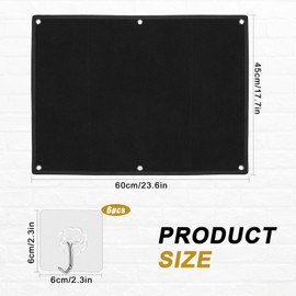 Velcro Wall Patch Wall Patches Velcro Shows Velcro Surface with 6 Hooks Patches Folding Plates Tactical Military Patch Organiser (60 x 45 cm)