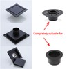 RANDOM Black Shower Drain Square with Removable Tile Insert 6