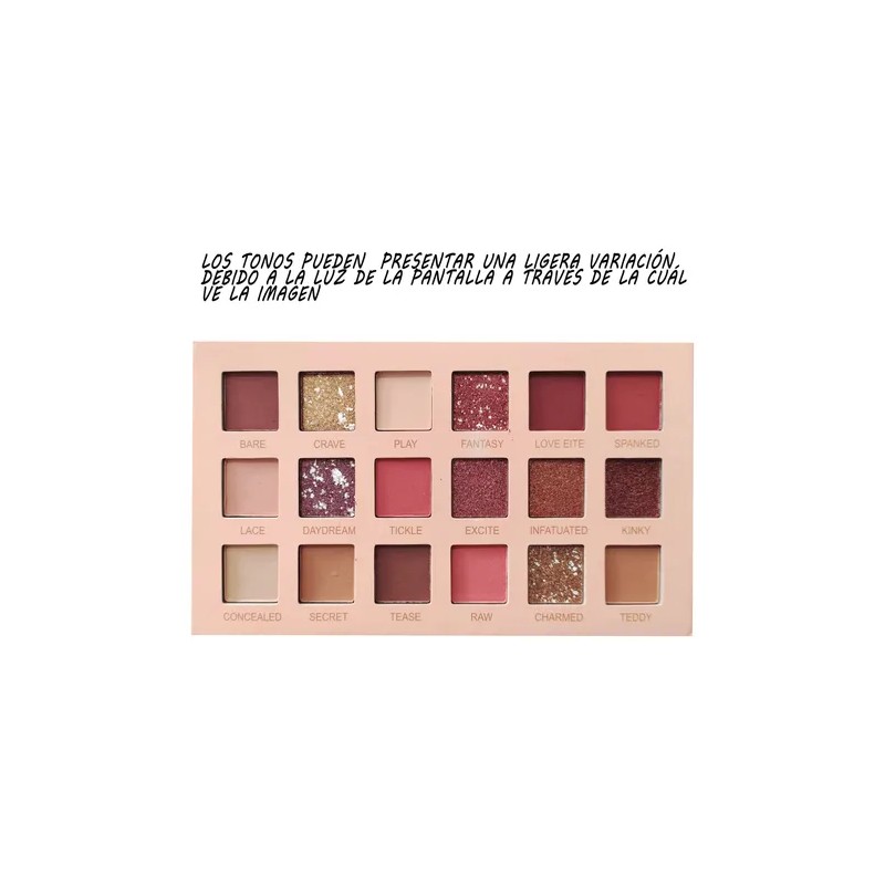 Paletá De Sombras Bare Maquillaje Para Ojos18 Tonos Neutros