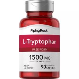 Piping Rock L-Tryptophan Capsules | 1500mg | 90 Count | Non-GMO Supplement | by Piping Rock