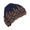 Turban Head Wraps Vintage Embroidered Soft Lace Material Beaded Fleece