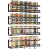 Bunoxea Spice Rack wall mounted 4 Pack, Space-Saving Spice Organizer