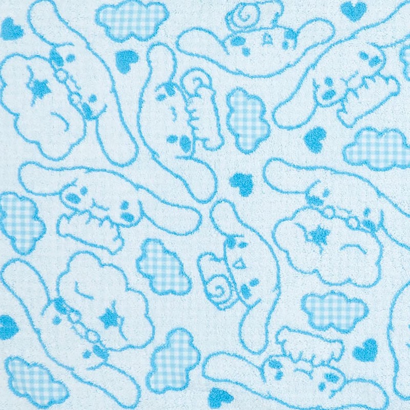 Sanrio 800856 Cinnamoroll Bath Towel, Antibacterial and Deodorizing Treatment, Silver