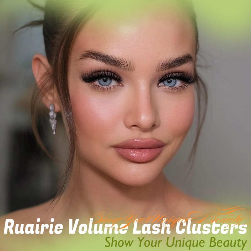 Ruairie Fluffy Cluster Lashes D Curl Volume Individual Eyelashes Clusters