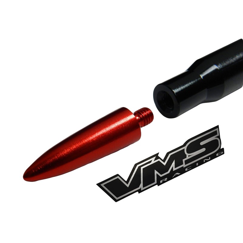 VMS Racing 50 Cal Caliber BLACK ORANGE TIP BULLET ANTENNA