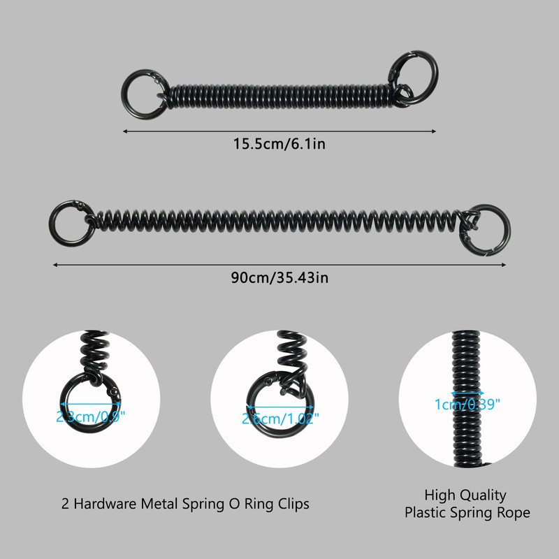 SHININGEYES ID Card Badge Holder Key Chain Plastic Spring Rope