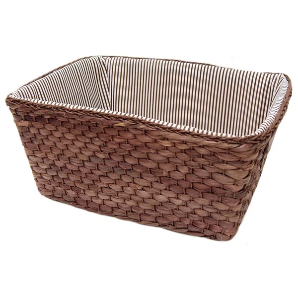 Chidorisangyou 49-09DBR Storage Box, Brown, 15.7 x 11.8 x H 7.9 inches (40 x 30 x 20 cm), Maze Basket, Inner Fabric Covered