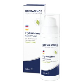 DERMASENCE Hyalusome Night Cream 50ml Regenerating Face Cream for Moisture Deficiency and Loss of Elasticity Smooths and Nourishes Overnight with Jojoba Oil Vegan Gently Scented