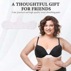 Guegine 4 PCS Under Breast Sweat Pads Bra Liners for Sweat 3 Layer Reusable,Cotton Bra Liners for Women,Breathable and Soft It Prevents Irritation and Redness