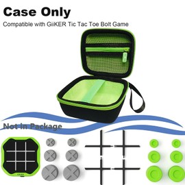 XEGIMOR Case for GiiKER Tic Tac Toe Bolt Game, Tic Tac Toe Bolt Game Case for GiiKER 3-in-1 Handheld Puzzle Game Console Carrier Accessories(Only Case) (Green-Black)