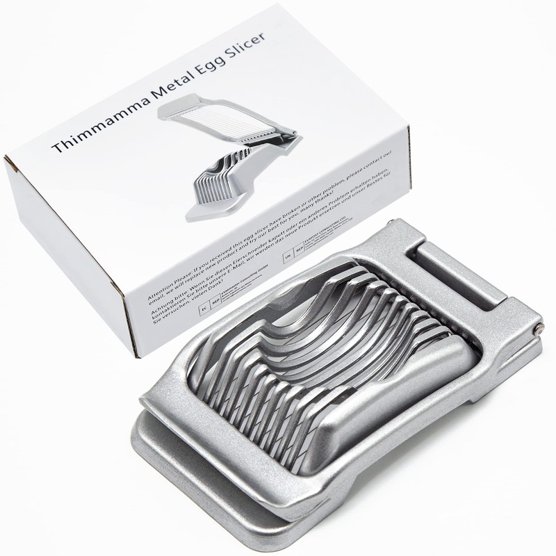 Egg Slicer, Heavy Duty Metal Egg Slicer Cutter for Boiled