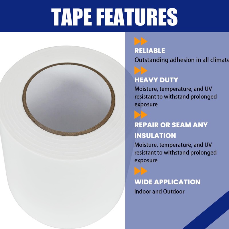 Bghdas 2 Roll Vapor Barrier Tape, 3" Wide x 180'