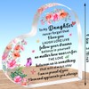 AMZQ Daughter Gifts Daughter Heart Shaped Plaque Present Daughter Christmas