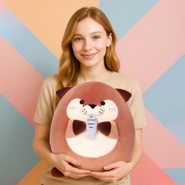 Colliyarko Original 12.5-inch Large Otter Plush Pillow Stuffed Animal Toy,Big Cute Soft Toys Fat Kawaii Cuddle Adorable Plushie Toy,Gift for Kids