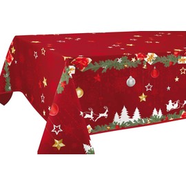 Le linge de Jules Rectangular Tablecloth Polyester Red 150 x 200 cm