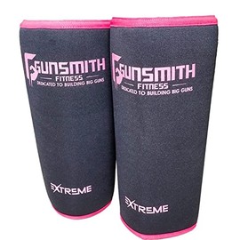 Gunsmith Knee Support - 7 mm Neoprene Knee Support Weightlifting Knee Support for Men and Women - Ultra Comfort Strong Grip Knee Support for Squats, Deadlifts, Powerlifting and Bodybuilding