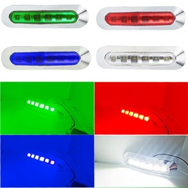 WIMACT LED Boat Navigation Lights, Deck Transom Cockpit Lighting,Waterproof Boat Marine LED Lights,for Fishing, Kayak,Pontoon,Yacht, 6Pcs(12V 24V) (red)