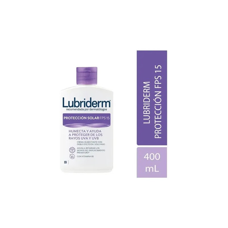 Lubriderm UV-15 Protección Solar Moisturizing Sunscreen Lotion SPF 15, 400ml