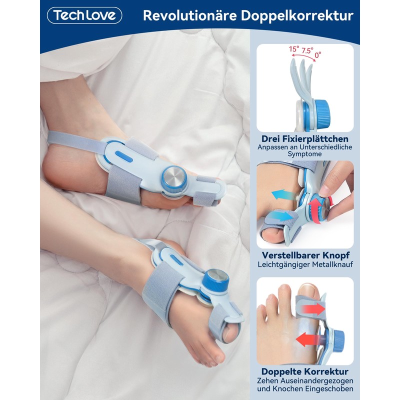 Tech Love Hallux Valgus Correction Fixing Plate Upgrade Double Tension