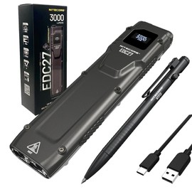 NiteCore EDC27 - NTP31 Combo - Ultimate EDC Combo EDC27 3000 Lumens Rechargeable Flashlight & NTP31 Pen with Self- Tungsten Tip, Waterproof, Portable, Durable, for Everyday Carry & Emergency Use