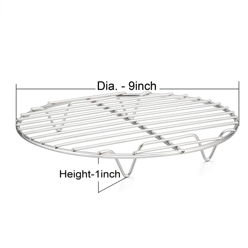 P&P CHEF 9 Inch Cooking Rack Round, Stainless Steel Round