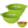 2 Plastic Colander – BPA-Free Kitchen Sieve with Handles for