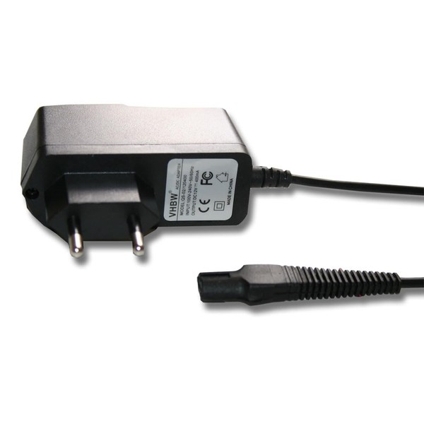vhbw AC Power Supply Compatible with Braun Series 750cc-4, 750cc-5, 750cc-6, 750cc-7, 7840s, 7842s, 7850cc, 7855s Shaver