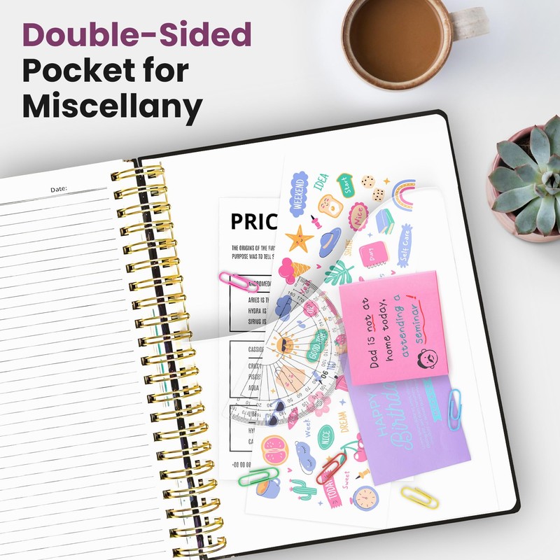 Large Spiral Lined Notebooks for Work with Removable Dividers &