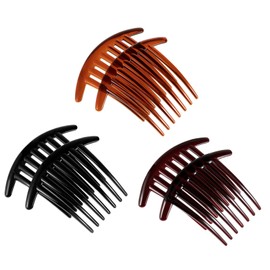 Outanaya 6pcs Plastic French Side Combs for Women Lightweight Hair Clip Combs for Easy Styling for Long Hair Durable and Comfortable for Daily Use