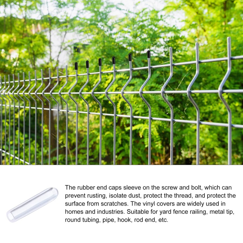 Rebower 20 Pack Screw Thread Protector Cover Rubber End Caps,