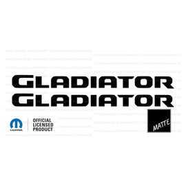 Decal Mods Gladiator Hood Graphic Decal/Sticker fits Jeep Wrangler/Gladiator JL/JT (2019-2024) Black Matte CBM (Set of 2) | SJ4T8