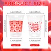 YISKUOPU 50Pcs Valentines Plastic Cups, 12oz Red Pink Valentines Day